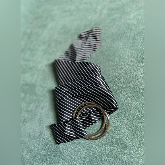 🔥❤️🔥 Black Silk Tie Style D Ring Belt EPC Women’s Size Medium 43” - Picture 5 of 11